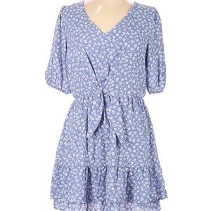 Tie-Front Floral Dress